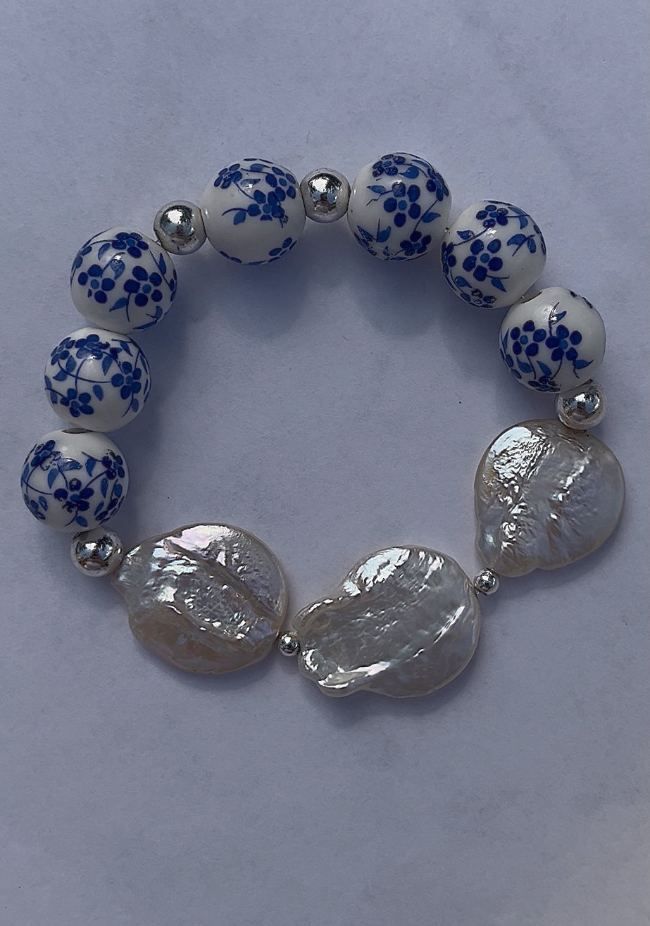 Multi coin pearl silver hematite