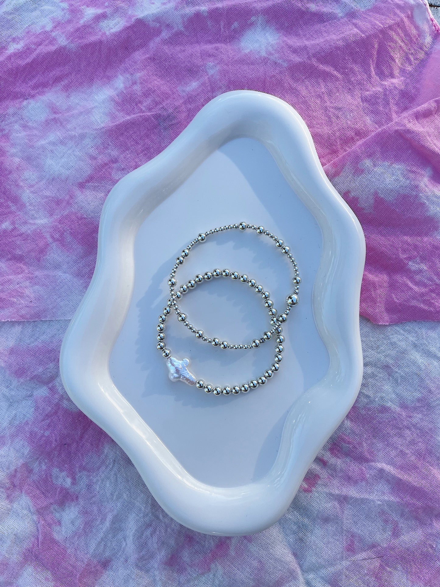 pearl cross bracelet