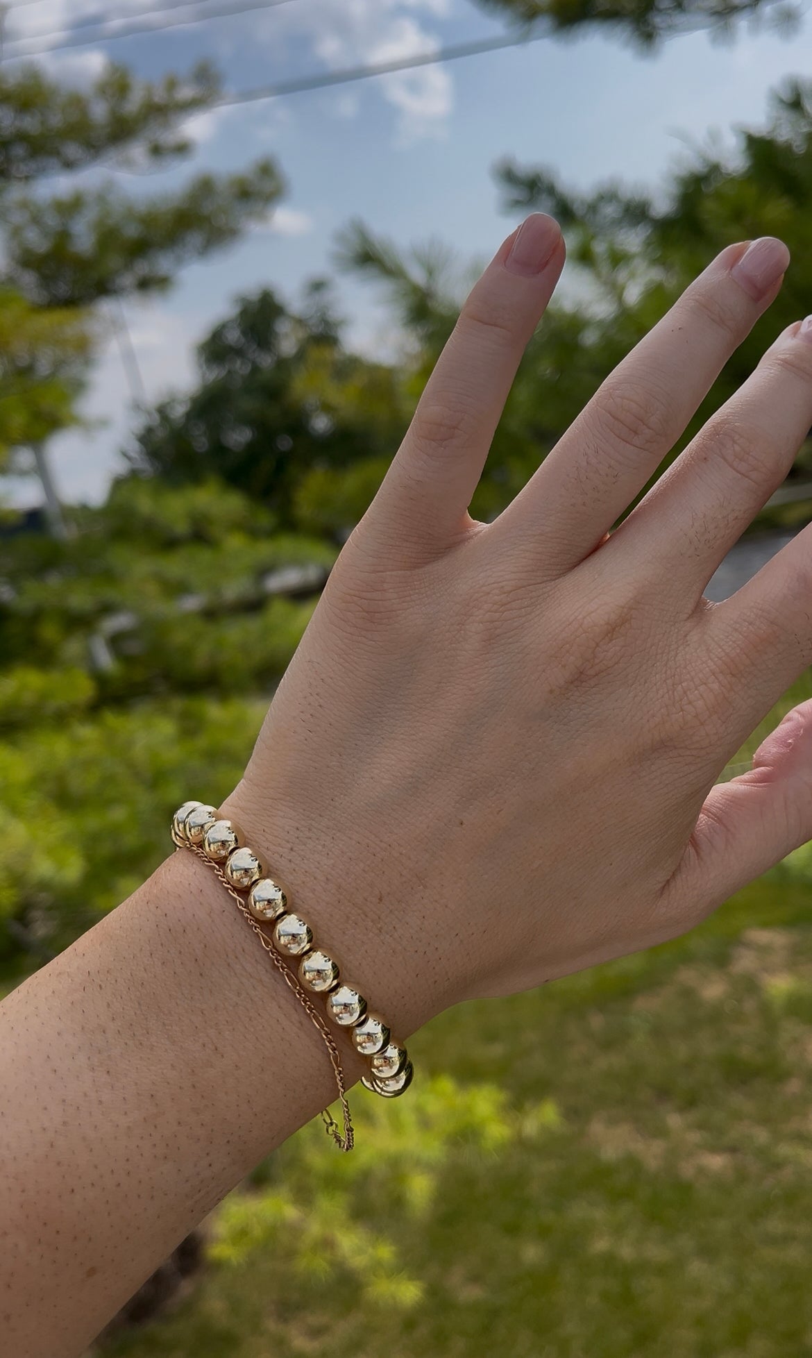Gold 8mm bracelet