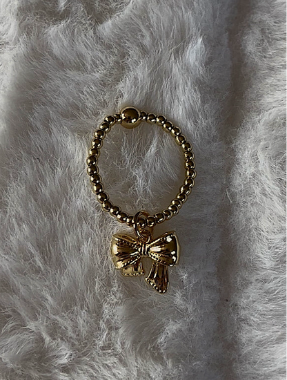 Bow charm ring