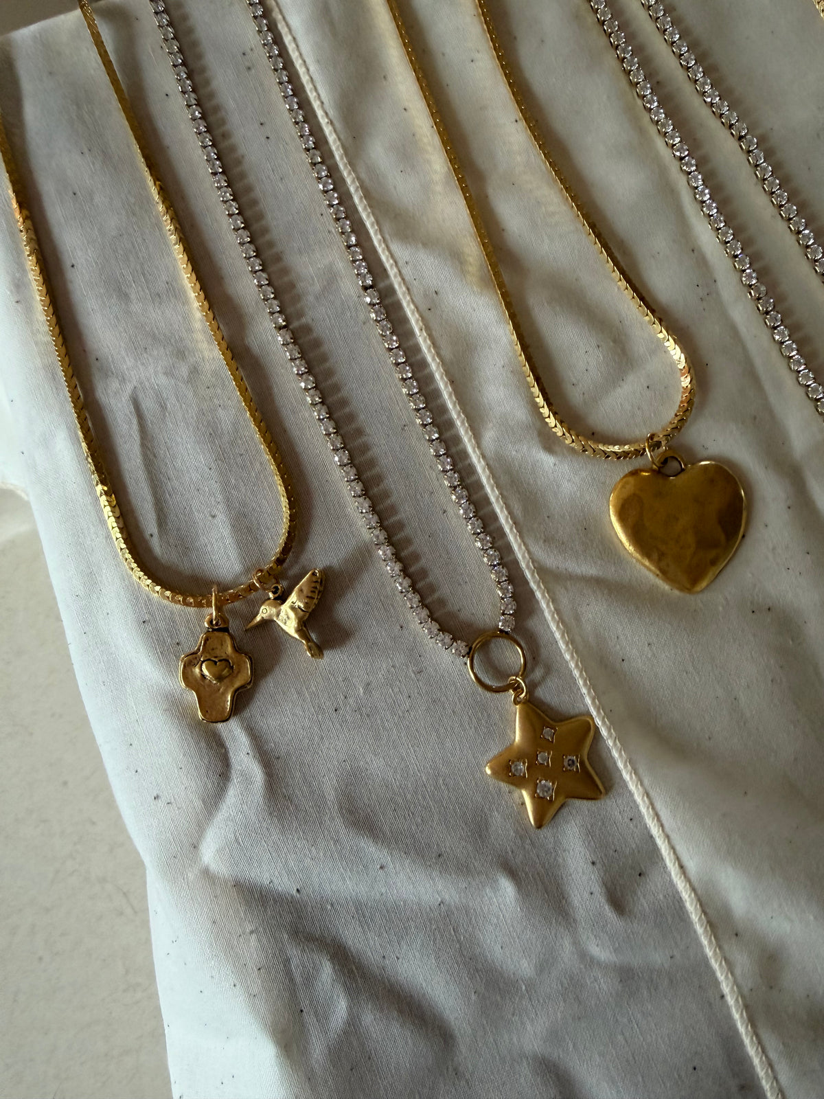 Star girl tennis necklace