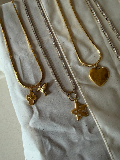 Star girl tennis necklace
