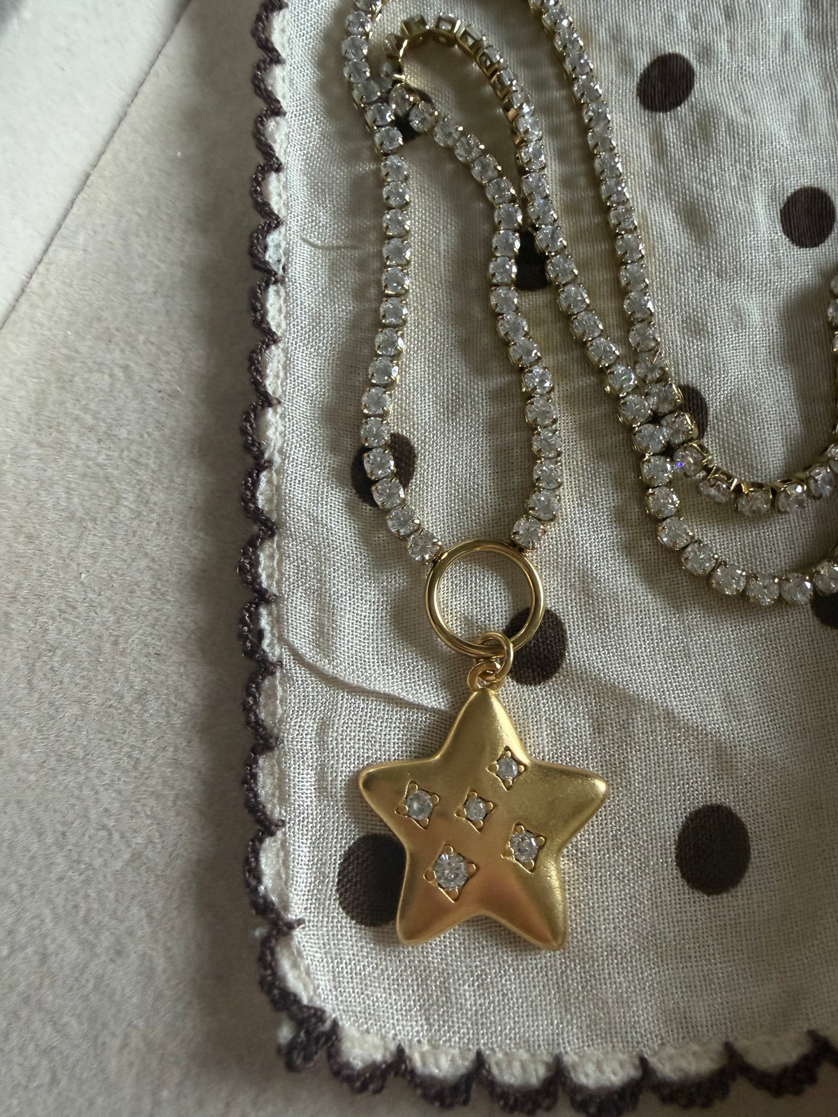 Star girl tennis necklace