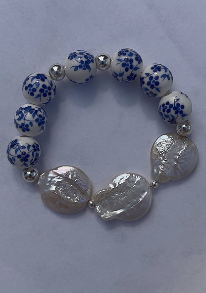 Multi coin pearl silver hematite