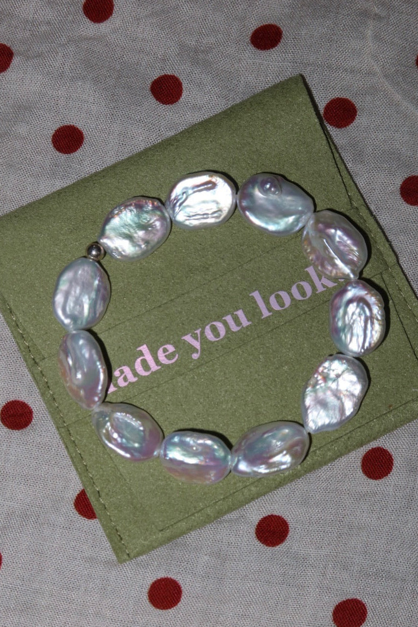 The Sirena - Sterling Silver and Freshwater Pearl Bracelet