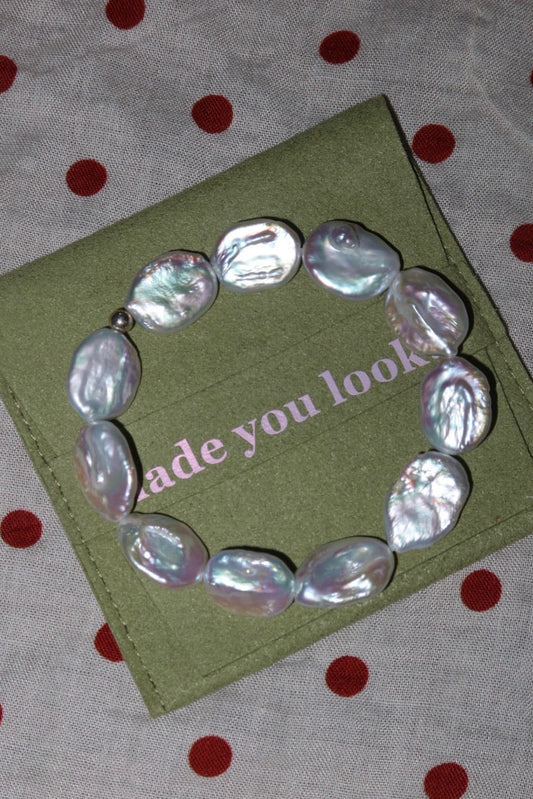 The Sirena - Sterling Silver and Freshwater Pearl Bracelet