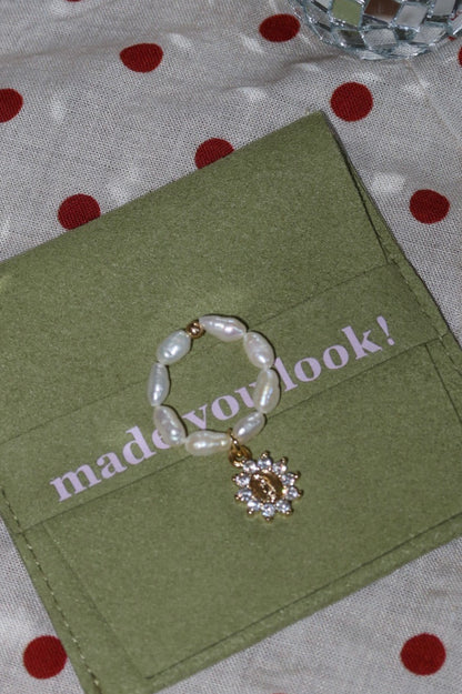 The Grace - Freshwater Pearl Virgin Mary Gold Filled Ring