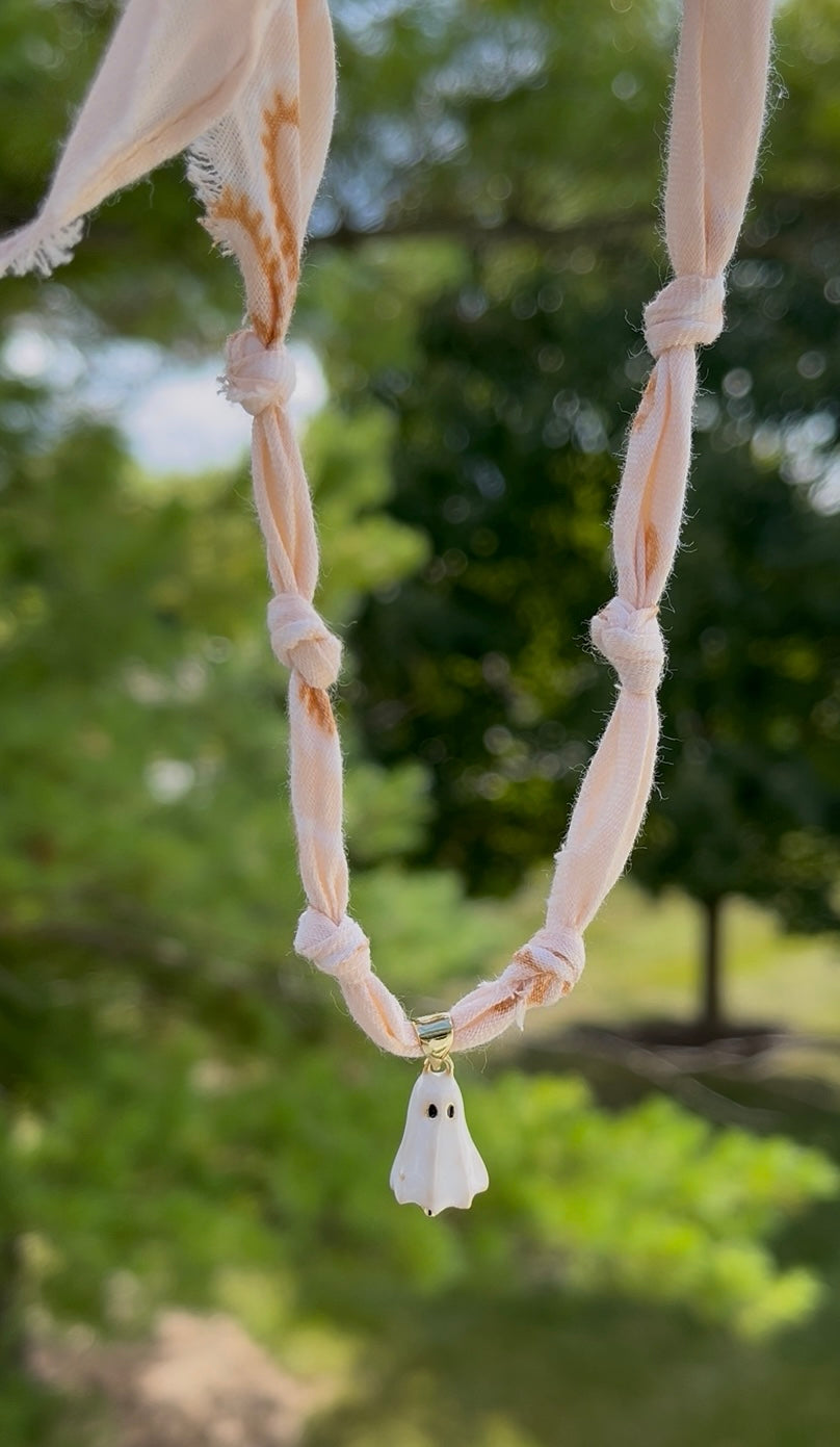 Boo! charm necklace