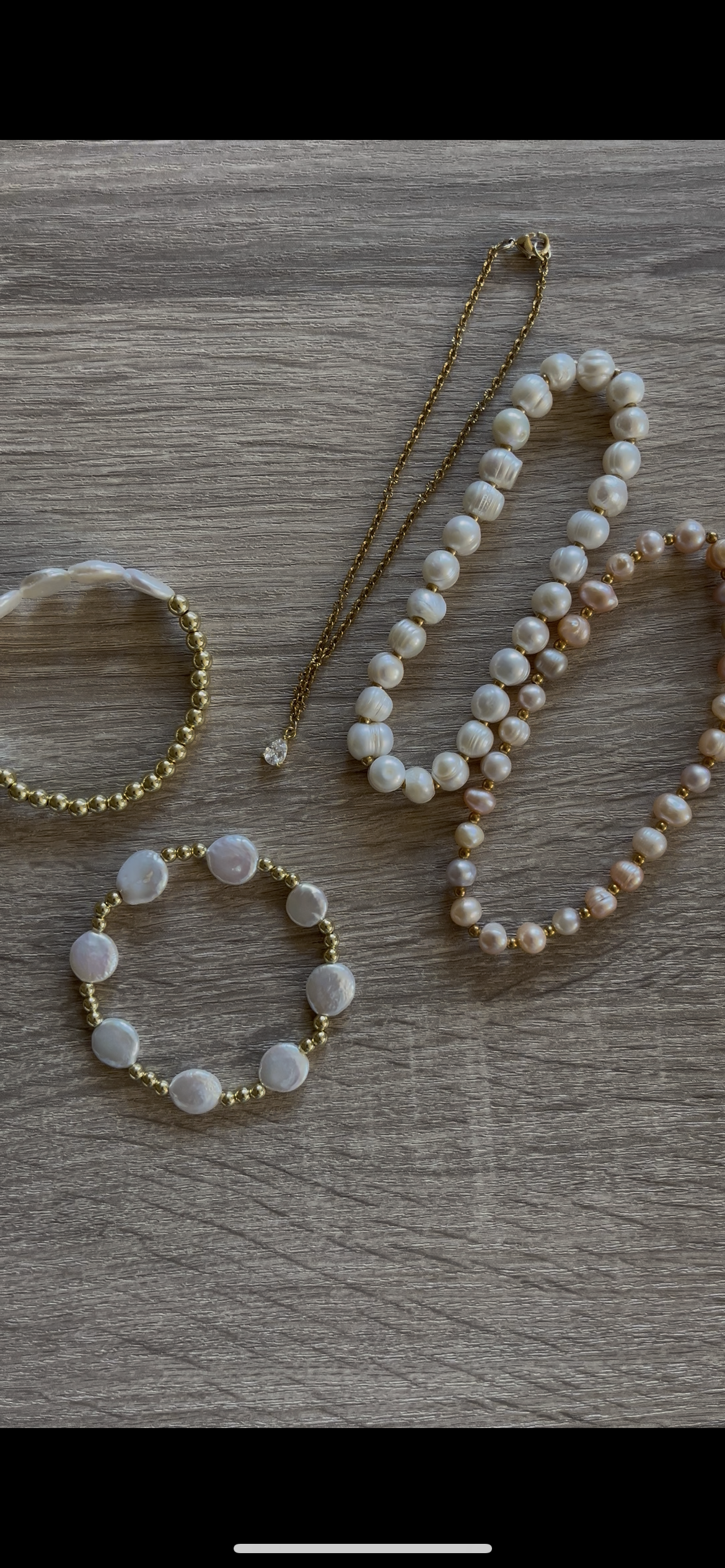 Nugget pearl anklet