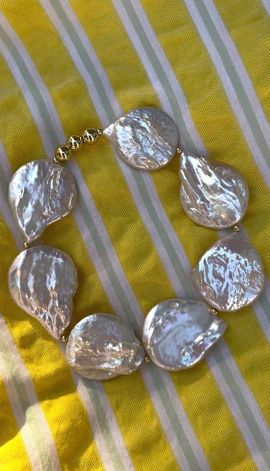 Coin pearl bracelet