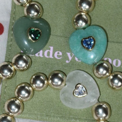 The Gemma - Gemstone Heart Bracelet
