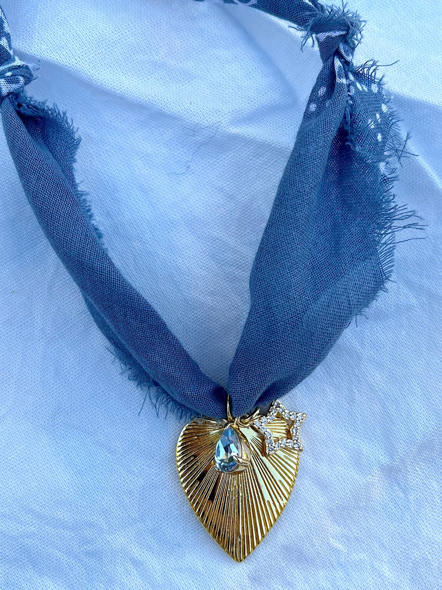 Dusty blue charm cluster