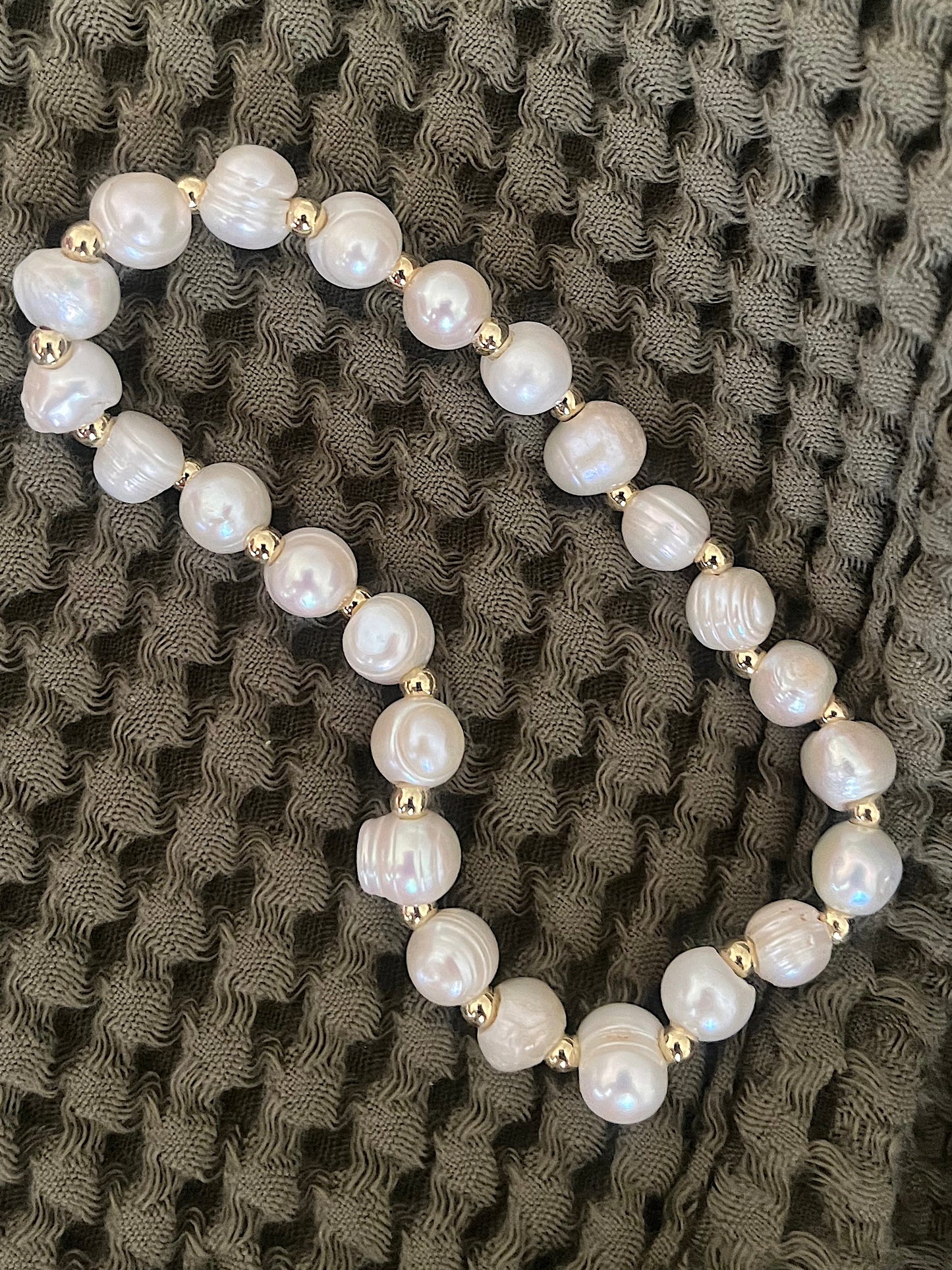 Nugget pearl anklet