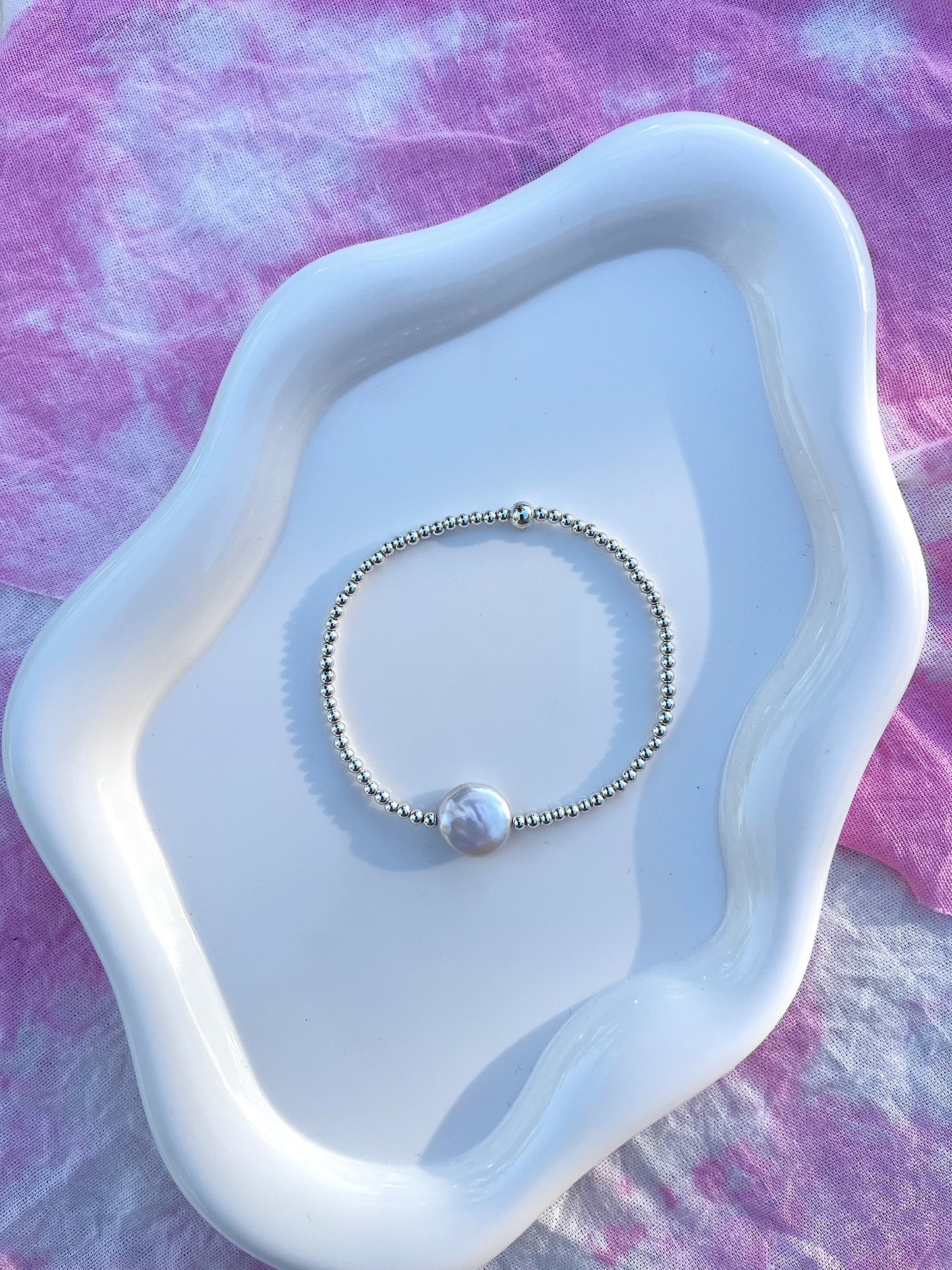 single coin pearl bracelet