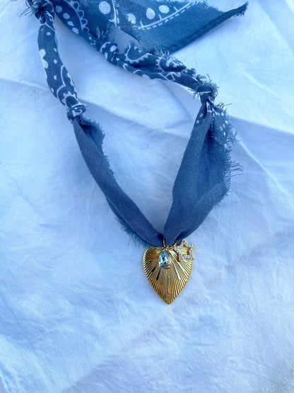 Dusty blue charm cluster