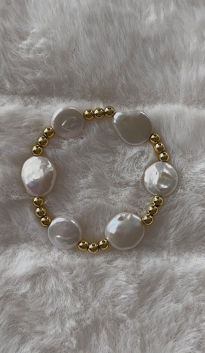 Coin pearl mini bracelet