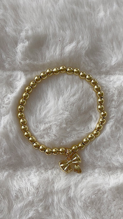 Bow charm mini bracelet