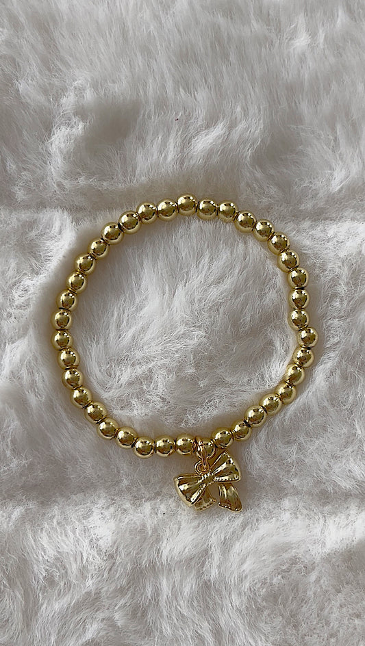 Bow charm mini bracelet
