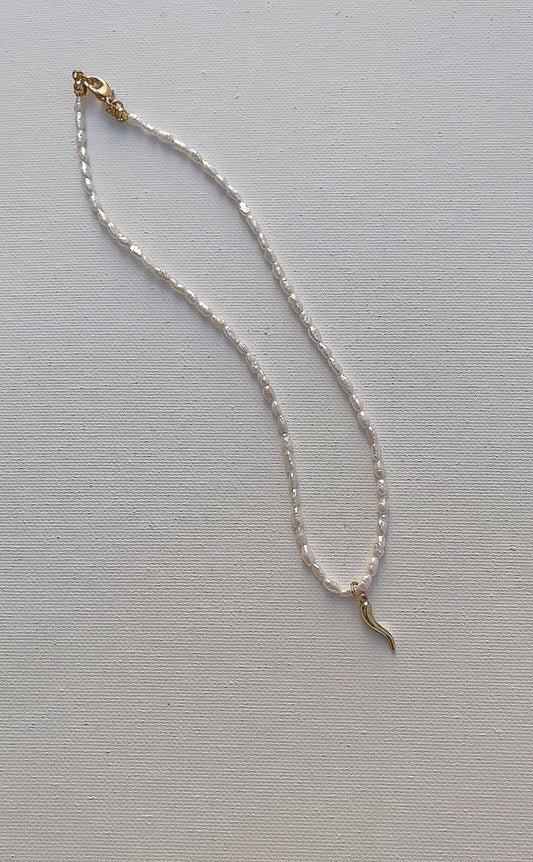 Italian horn necklace