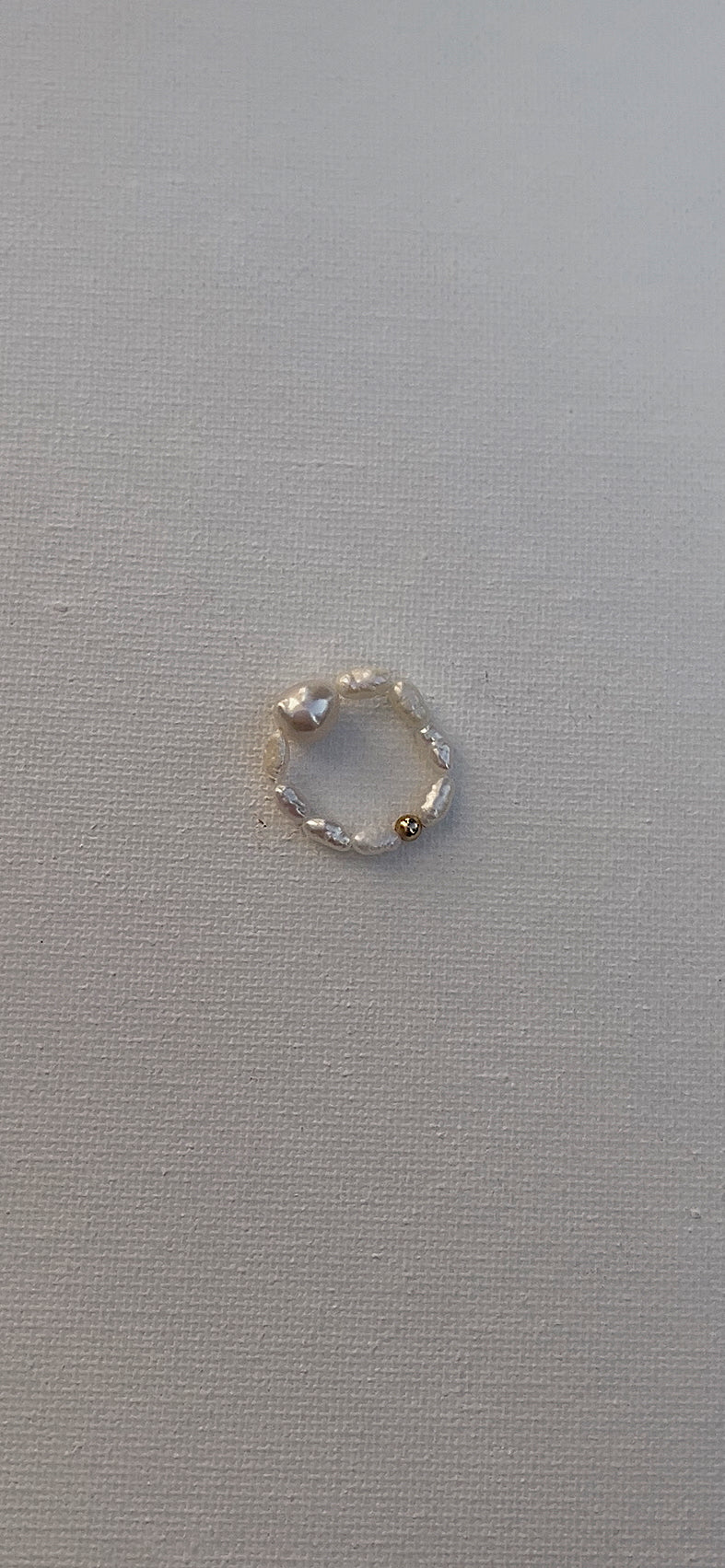 Baby baroque pearl ring