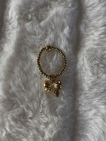 Bow charm ring
