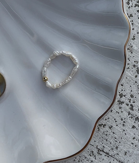 Tahitian rice pearl ring