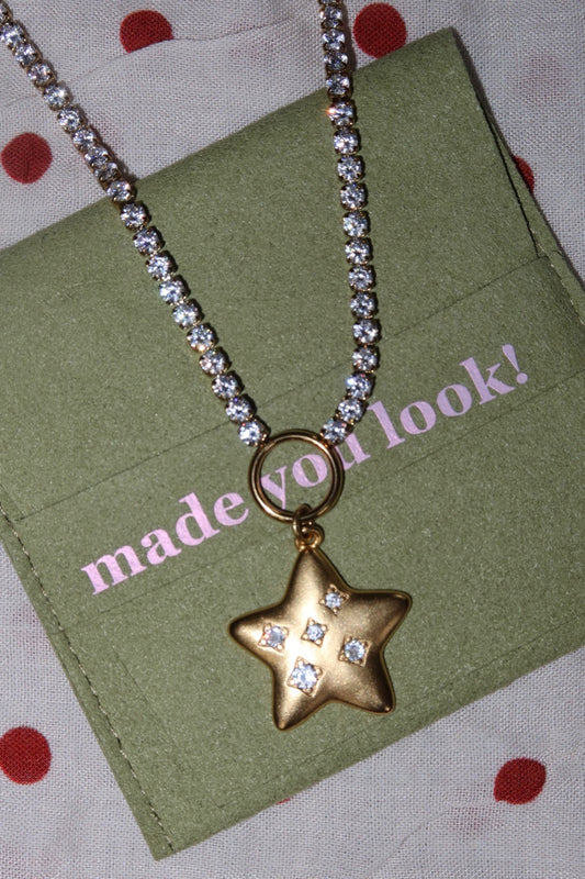Star girl tennis necklace