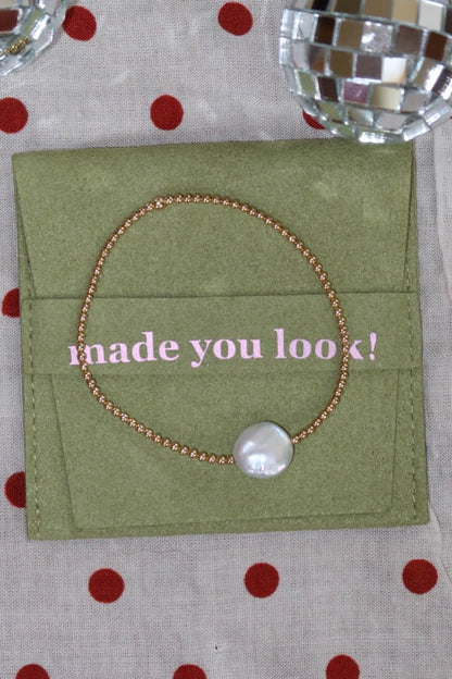 The Siena - Gold Filled Fresh Water Pearl Beaded Bracelet