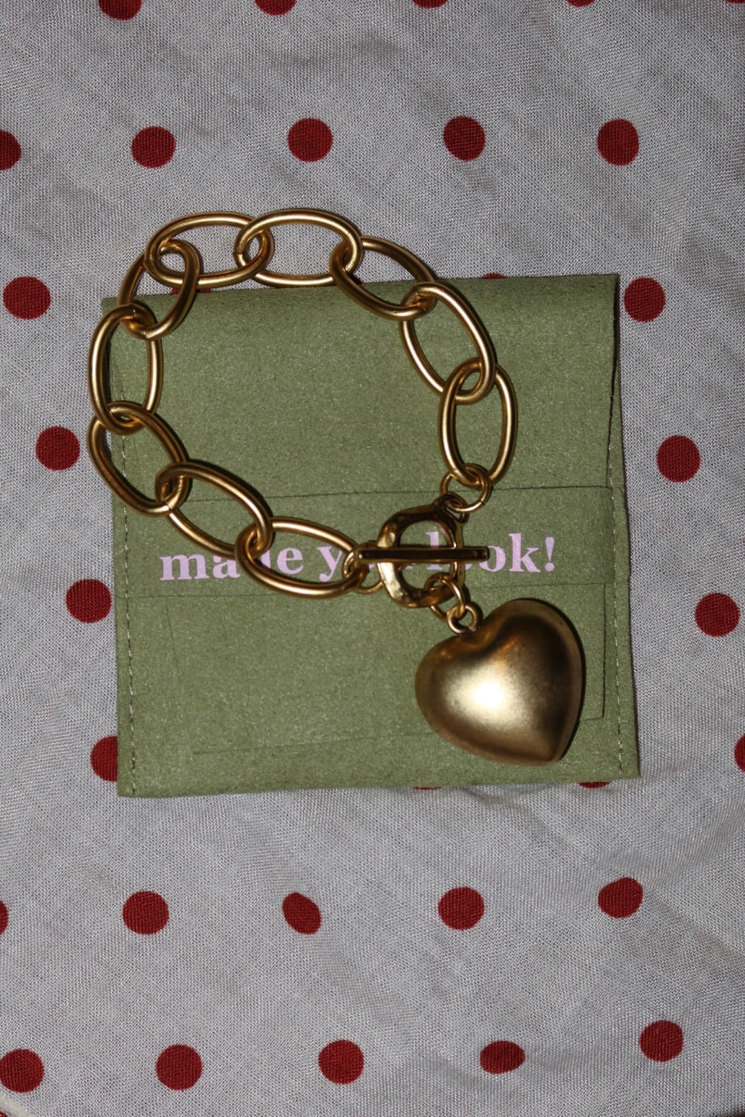 The Gigi - Bubble Heart Statement Chain Bracelet