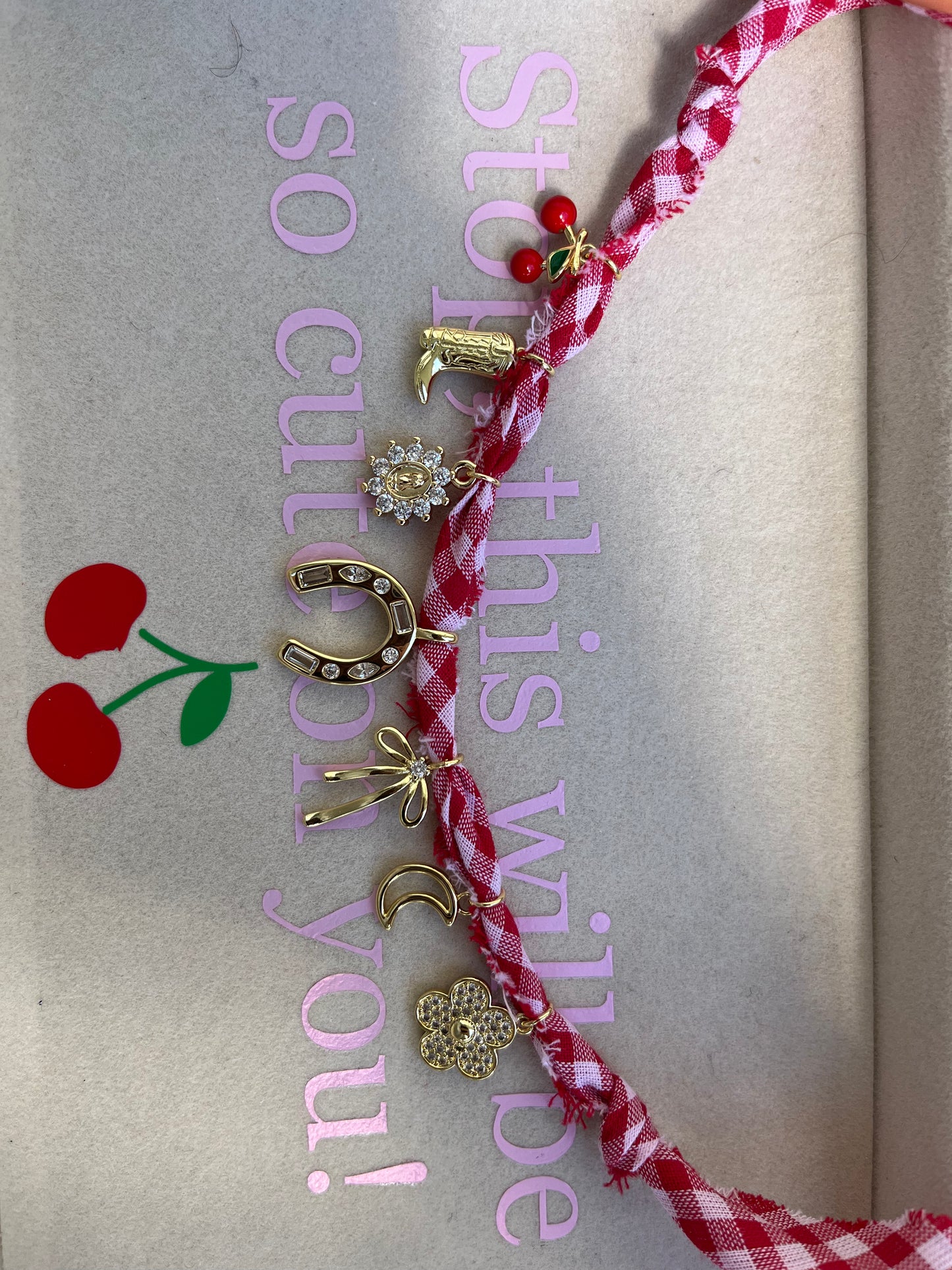 Giddy up charm necklace