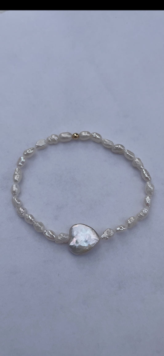 Freshwater pearl heart